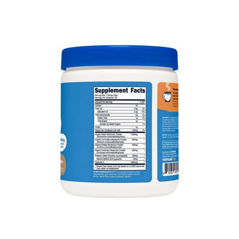 Nutricost, Nutrizen AM Focus Adaptogenic Mushroom Drink Cafe Latte Flavored, 10.3 Oz / 30 Servings