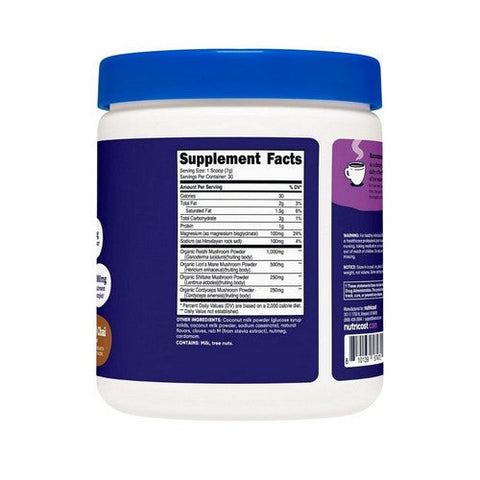 Nutricost, Nutrizen PM Unwind Adaptogenic Mushroom Drink Caramel Chai, 7.4 Oz / 30 Servings