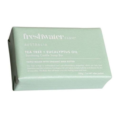 Castile Body Bar Tea Tree + Eucalyptus Oil 7 Oz by Freshwater Farm