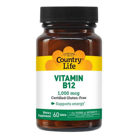 Country Life, Vitamin B12, 1000 Mcg, 60 Tabs Country Life
