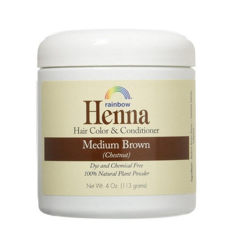 Rainbow Research, Henna Hair Colour And Conditioner Medium Brown Chestnut, 4 Oz Rainbow Research