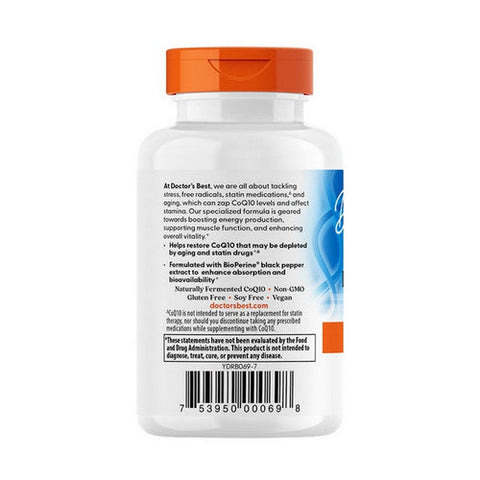 Doctors Best, High Absorption Coq10, 100 mg, 60 Veggie Caps Doctors Best