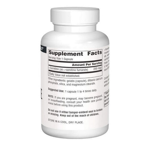 Source Naturals, L-Carnitine, 250 MG, Fumerate 60 Caps Source Naturals