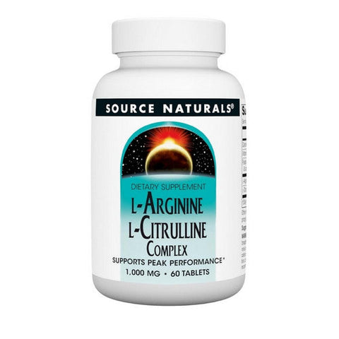 Source Naturals, L-Arginine L-Citrulline Complex, 60 Tabs Source Naturals