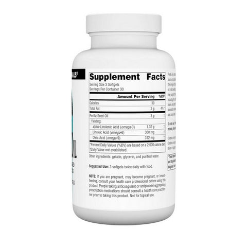 Source Naturals, Perilla Oil, 1000 Mg, 90 Softgels Source Naturals