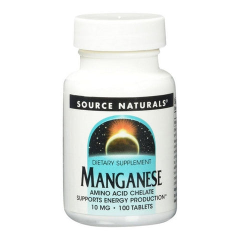 Source Naturals, Manganese Chelate, 10 mg, 100 Tabs Source Naturals