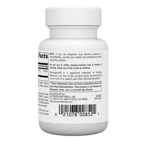 Source Naturals, Pycnogenol Proanthocyanidin Complex, 50 MG, 60 Tabs Source Naturals