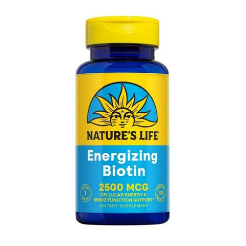 Nature's Life, Biotin, 2500 mcg, 100 caps Nature's Life