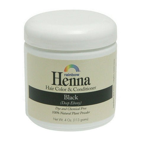 Rainbow Research, Henna Hair Color And Conditioner Black Deep Ebony, 4 OZ Rainbow Research