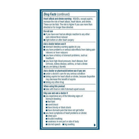 Advil, Ibuprofen Pain Reliever Fever Reducer, 200 mg, 100 Caplets