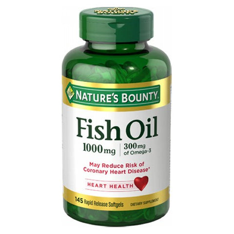 Nature's Bounty, Fish Oil, 1000 Mg, 145 Count Nature's Bounty