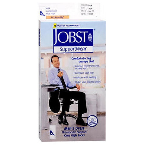 Bsn-Jobst, Jobst For Men Compression Dress Socks Black-X-Large, 1 Pair Jobst